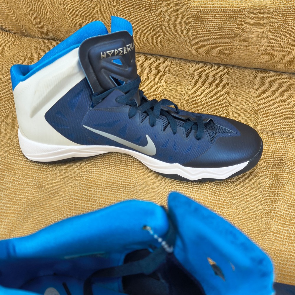 Nike Zoom Hyperquickness Mens 15 Midnight Navy Silver Blue 599420-400 Basketball - Picture 13 of 16